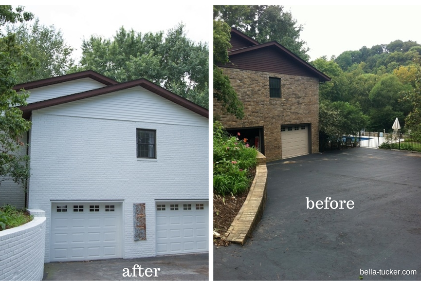 Painting Brick Exterior Before and After