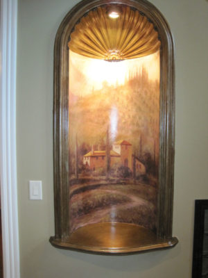 Faux Finished Niche with custom art