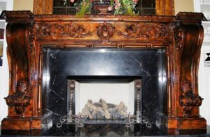 Cast Fireplace with Metallic Faux Finish