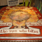 Painted scripture table by Bella Tucker Decorative Finishes.