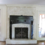 Fireplace with Faux Limestone by Bella Tucker
