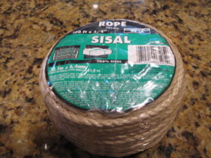 We used sisal rope from Lowes.