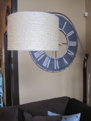 Finished rope lampshade