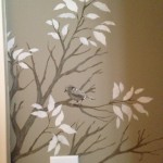 Hand painted bird and branches by Bella Tucker