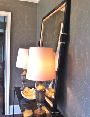 Dining Room design by Julie Couch. Wall treatment by Bella Tucker Decorative Finishes