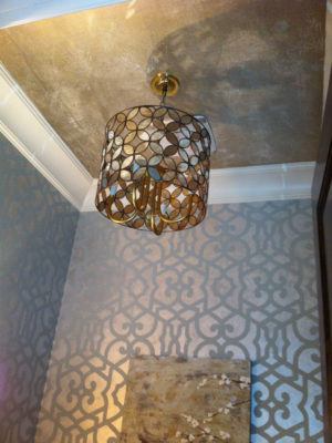 Distressed Silver foil ceiling