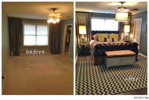 bedroom before and after