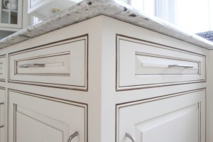 Cream cabinet with chocolate glaze.