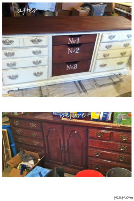 Dresser before and after