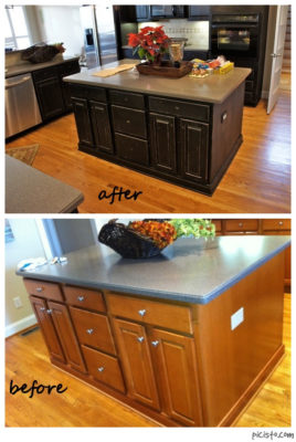 cabinet painting before and after by Bella Tucker Decorative Finishes