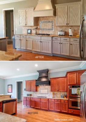 Kitchen Cabinet Painting Franklin TN before and after