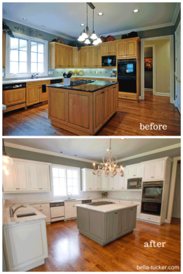 White painted cabinets- Bella Tucker Decorative Finishes