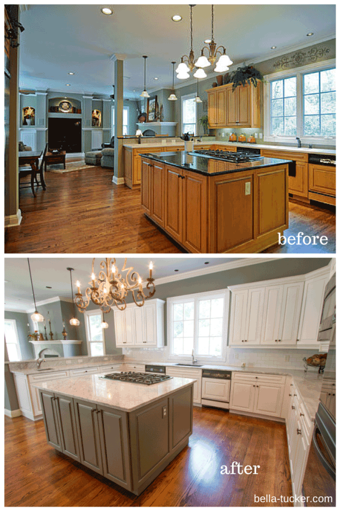 White painted cabinets- Bella Tucker Decorative Finishes