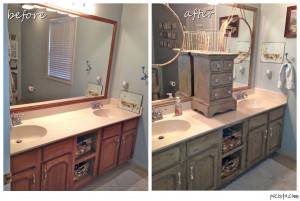 Our bathroom vanity before and after