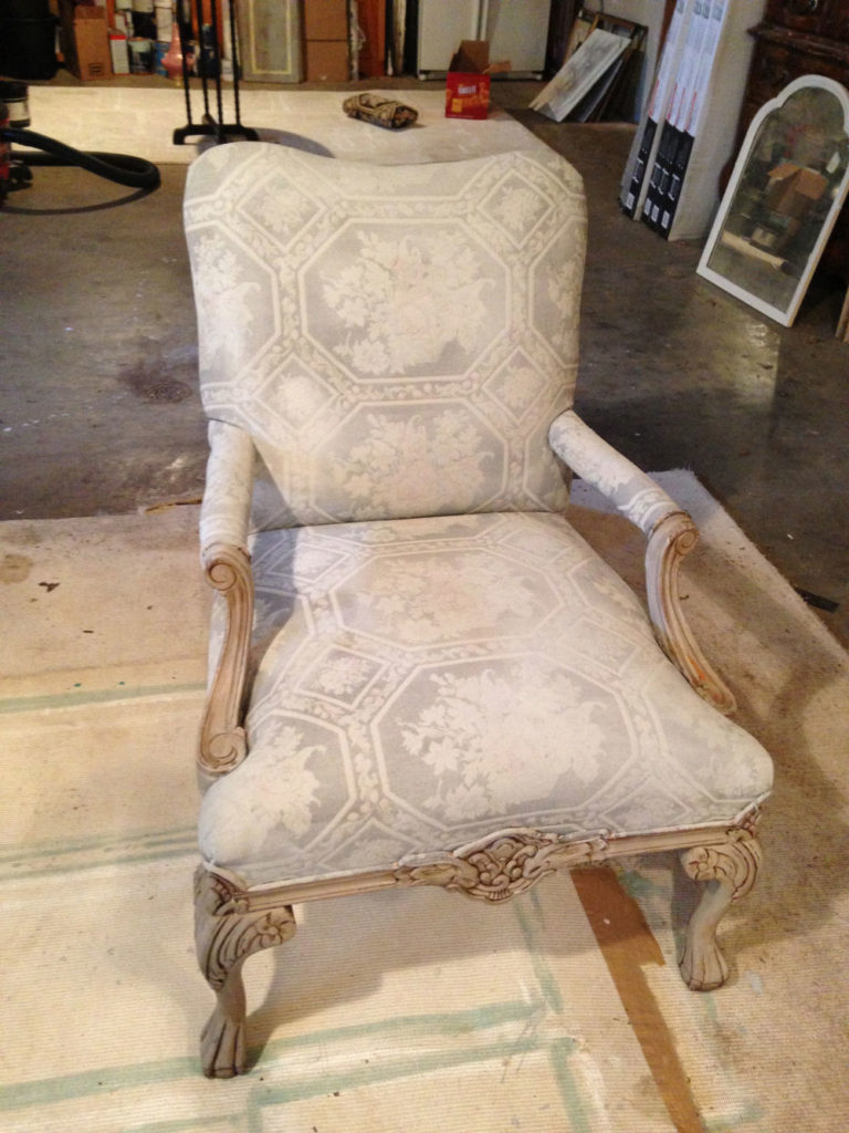 Annie Sloan Chalk Painted fabric chairs by Bella Tucker Decorative Finishes