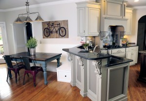 Painted Gray Cabinets by Bella Tucker Decorative Finishes