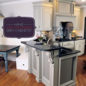grey kitchen cabinets by Bella Tucker Decorative Finishes