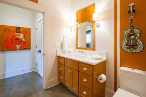 HGTV Smart Home- Orange Painted Vanity