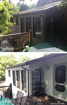 painted brick before and after photos- Bella Tucker Decorative Finishes