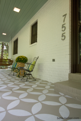 stenciled porch by Bella Tucker Decorative Finishes