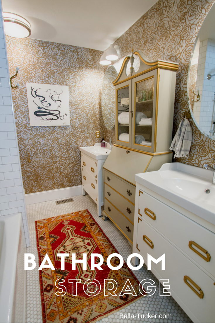 bathroom storage vanity with drawers- Bella Tucker