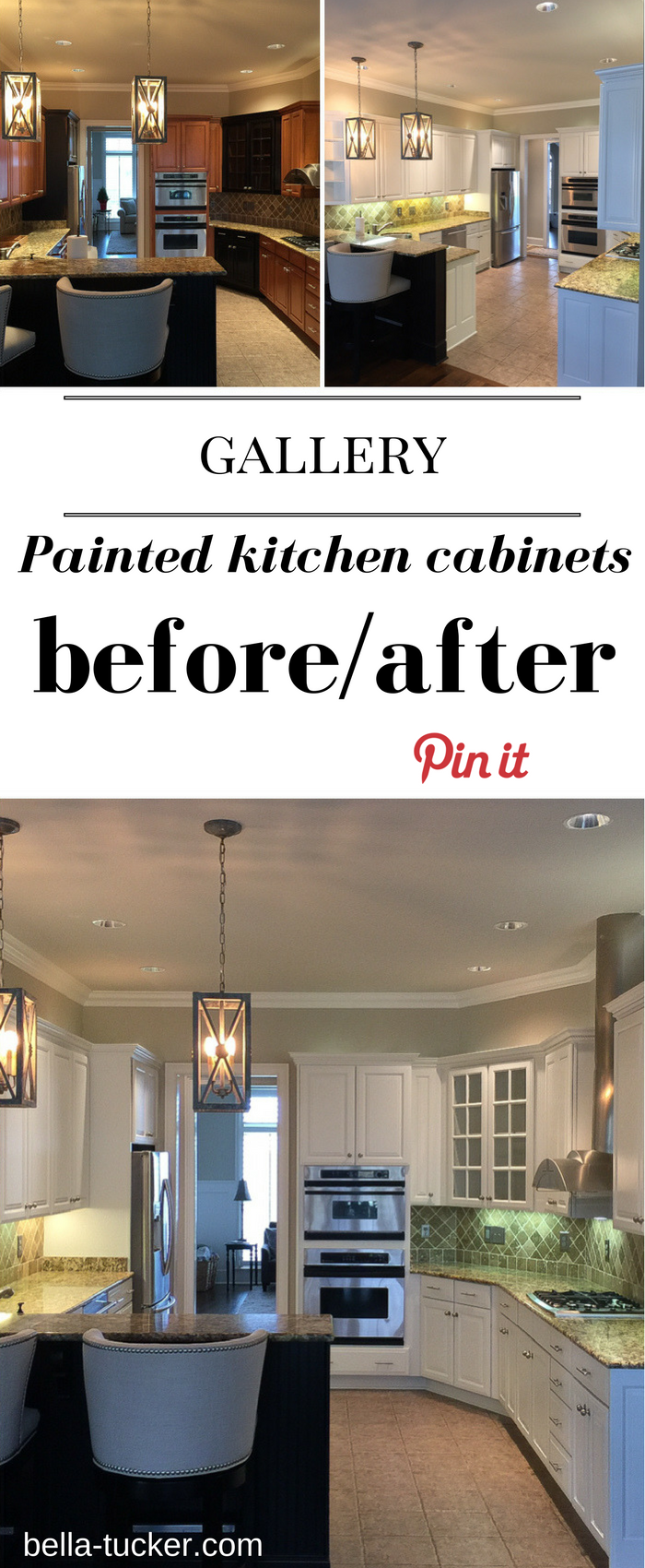 painted kitchen cabinets before and after gallery- Bella Tucker