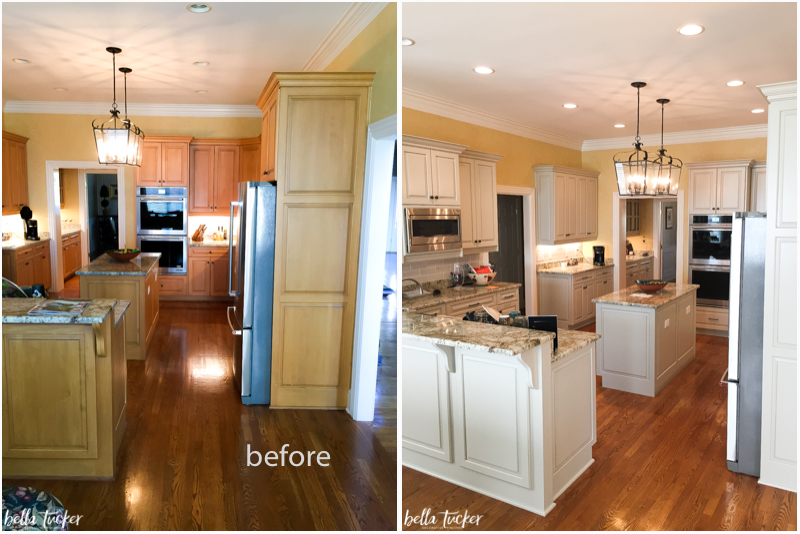 kitchen cabinet painting before and after