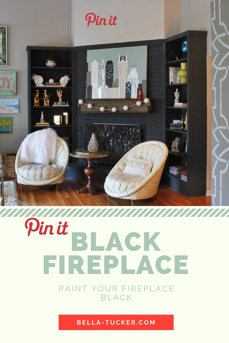 black fireplace