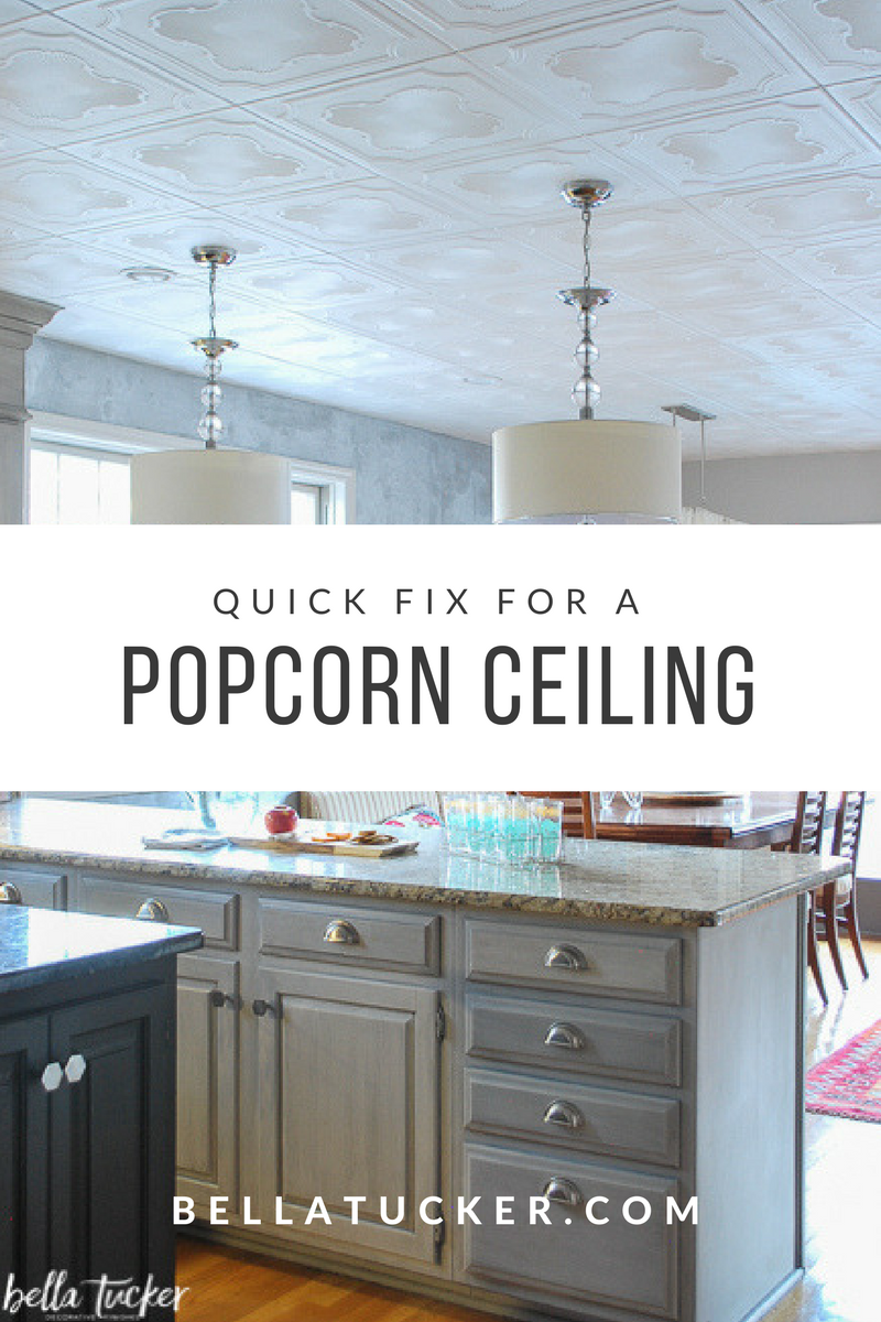 Popcorn Ceiling Styrofoam Tiles 5, How To Install Ceiling Tiles On Popcorn