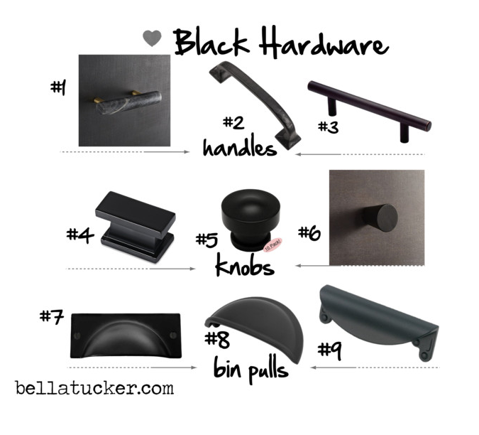 black cabinet hardware