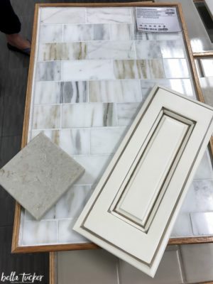 Countertop, tile, and cabinet choices