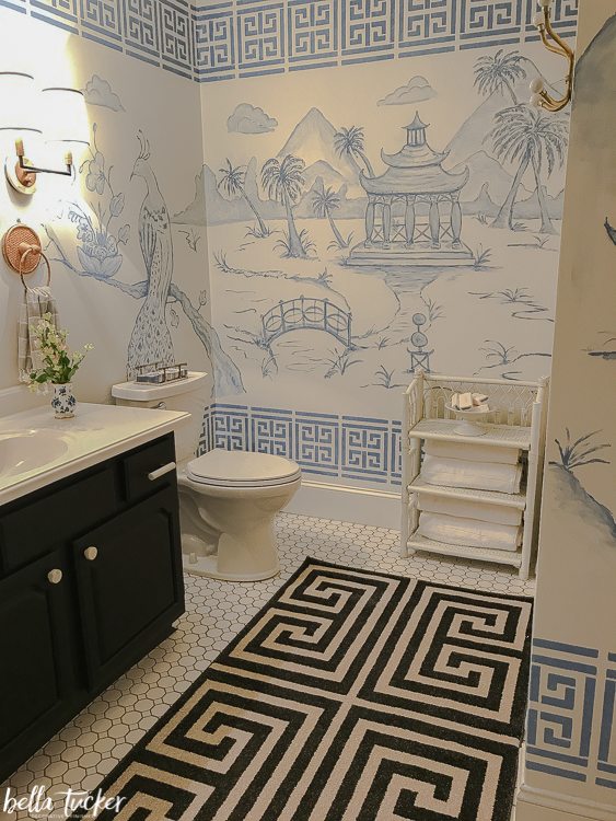 Blue and White Bathroom Reveal by Bella Tucker