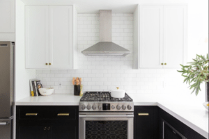 Two-toned kitchen by McGee and Co.