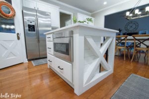 microwave drawer in island