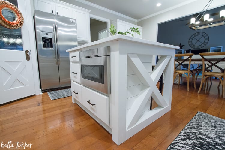 microwave drawer in island