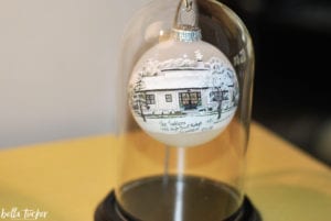 Hand-painted house ornament