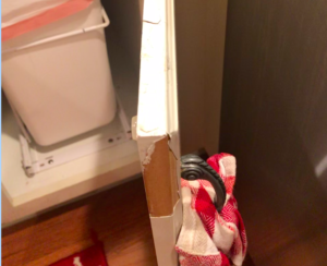 peeling melamine cabinets