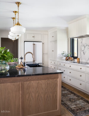 modern cottage kitchen remodel ge profile refrigerator
