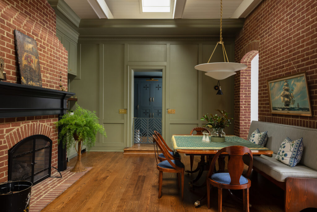 tate olive color drenched room 